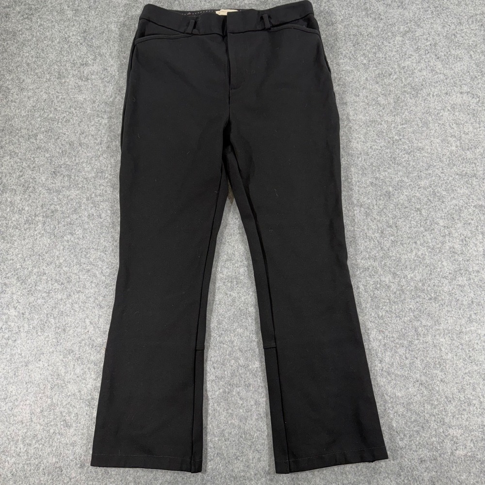 Anthropologie The Essential Collection Black Tulip Hem Petal Pants Womens 8
